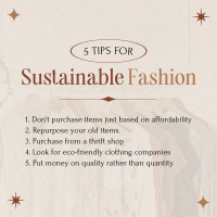 Stylish Chic Sustainable Fashion Tips Linkedin Post