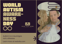 Bold Quirky Autism Day Postcard