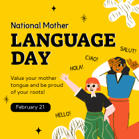 Mother Language Day Instagram Post