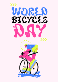 Go for Adventure on Bicycle Day Poster