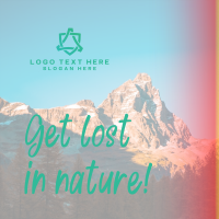 Get Lost In Nature Linkedin Post Design