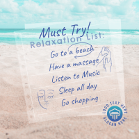 Beach Relaxation List Linkedin Post