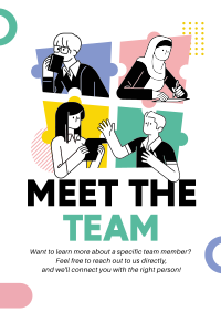 Modern Quirky Meet The Team Flyer