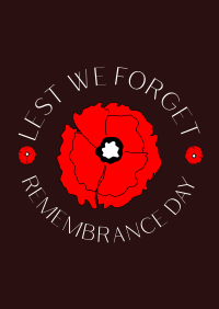 Lest We Forget Poster