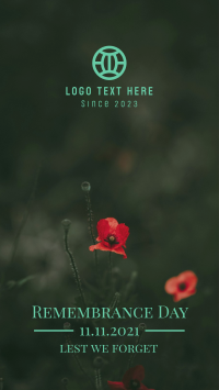 Floral Red Poppy Facebook Story Design