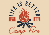 Camp Fire Postcard