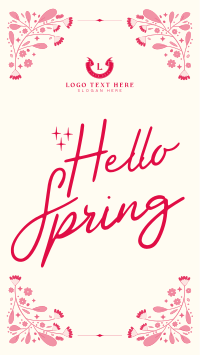 Floral Hello Spring Instagram Reel