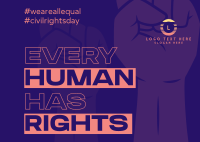 Every Human Has Rights Postcard