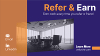 Minimalist Refer and Earn Facebook Event Cover