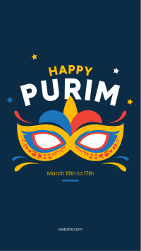 Purim Mask Facebook Story