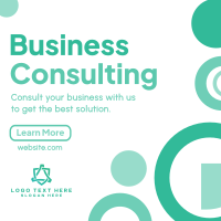 Abstract and Shapes Business Consult Linkedin Post