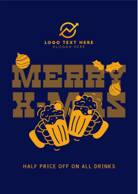 Christmas Drinks Promo Flyer