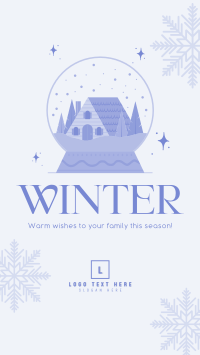 Winter Inside Globe Facebook Story Design