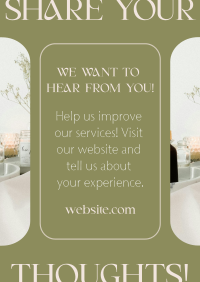 Spa Customer Feedback Flyer