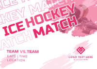 Ice Hockey Versus Match Postcard