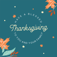 Thanksgiving Leaves Instagram Post