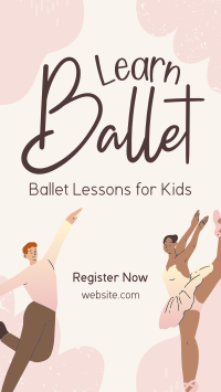 Kids Ballet Lessons TikTok Video Design