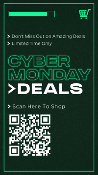 Retro Cyber Monday Facebook Story Design