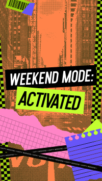 Retro Weekend Mode Instagram Story Design