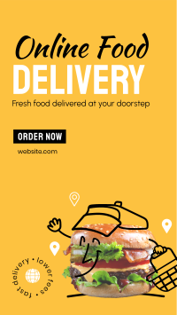 Fresh Burger Delivery Instagram Story