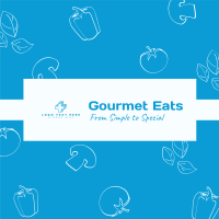 Gourmet Eats Instagram Post Design