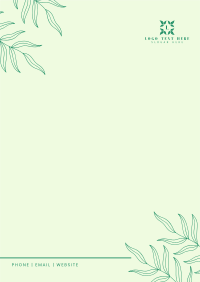 Minimalist Leaves Letterhead