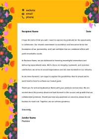 Everything Floral and Leaves Letterhead