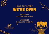 Toy Shop Hours Postcard