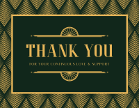 Deco Chic Engagement Thank You Card