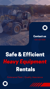 Corporate Heavy Equipment Rentals Instagram Story