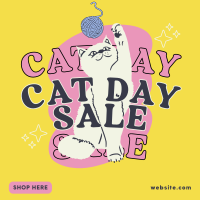 Meow Day Sale Instagram Post Design