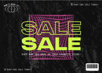 Grunge Street Sale Postcard Image Preview