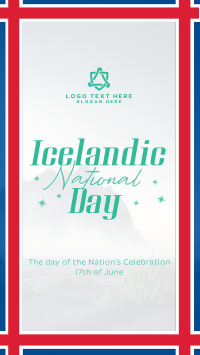 Textured Icelandic National Day Instagram Reel Image Preview