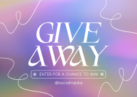 Minimalist Gradient Giveaway Postcard