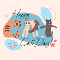 Happy Meow Day Linkedin Post Design