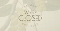 Rustic Closed Restaurant Facebook Ad