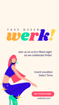 Yass Queen Werk! Facebook Story Design