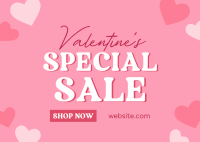 Valentine Hearts Special Sale Postcard