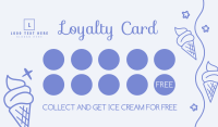 Ice Cream Loyalty Card Business Card Design