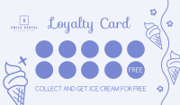 Ice Cream Loyalty Card Business Card