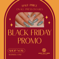 Black Friday Nail Sale Instagram Post Design