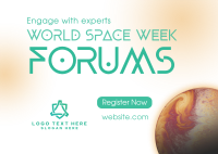 Space Week Forums Postcard