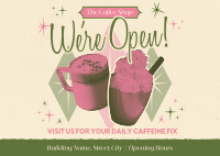 Midcentury Modern Coffee Shop Postcard