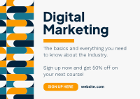 Digital Marketing Basics Postcard