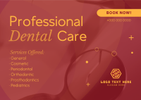 Professional Dental Care Services Postcard