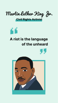 Martin Luther King Quote  Instagram Story