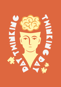 Thinking Day Face Poster