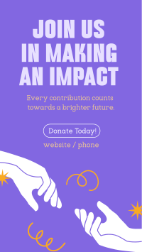 Donation Drive Minimalist Instagram Story