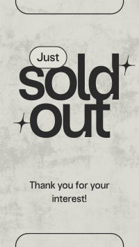 Sold Out Minimalist Instagram Story