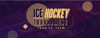 Sporty Ice Hockey Tournament Facebook Cover Image Preview